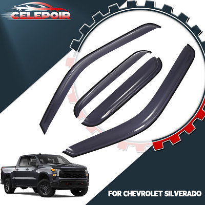 OEM Window Visors Rain Sun Guard Vent 99-06 Chevy Silverado Sierra Extended Cab - Foto 10