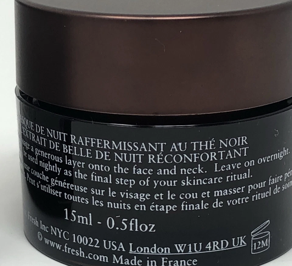 Fresh Black Tea Firming Overnight Mask 0.5 o z/ 15 ml New In Box - Image 4 of 4