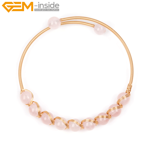 Gold Filled Chakras Quartz Jade Stone Jewelry Handmade Adjustable Bracelet Gift - Picture 43 of 133