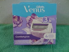 NEW Gillette Venus Comfortglide Freesia Razor Cartridges 4 Count Sealed