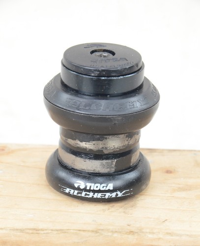 Tioga Alchemy Headset, 1 1/8", Black Threadless - Vintage 1990's - For Parts - Picture 2 of 10
