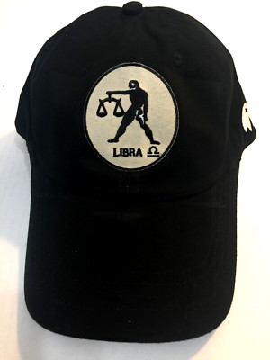 Libra Zodiac Sign Baseball Cap Logo Cotton / Black / Adjustable Strap