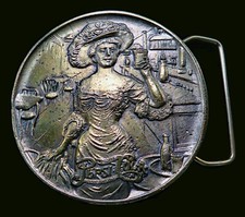 Pepsi Cola Soft Drink James Lind Wyoming Studio Art Works Vintage Belt Buckle