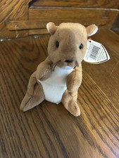 TY BEANIE BABY CUTE NUTS THE SQUIRREL WITH TAG PLUSH TOY FREE SHIPPING