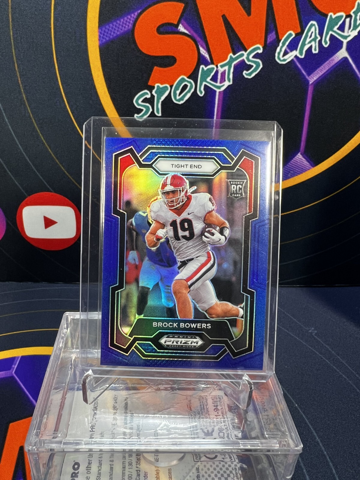 2024 Prizm Draft Picks Football Brock Bowers Rookie Blue /199 Georgia #107