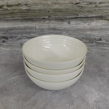 Le Creuset Stoneware Set of 4 Soup or Cereal Bowls 22 Ounce, White - NEW