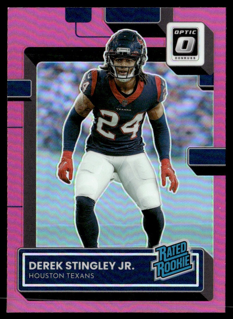 2022 Optic Pink Holo Derek Stingley JR. Rookie Denver Broncos #244