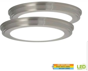 Commercial Electric 13 In 24 Watt Brushed Nickel Color Changing