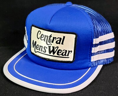 Vintage Central Mens Wear DADA Three 3 Stripe Mesh Snapback Trucker Hat Cap