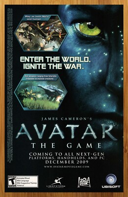 2009 James Cameron's Avatar Print Ad/Poster Official Movie Video Game Promo Art