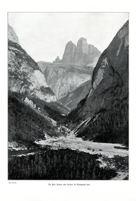 Drei Zinnen XL Fotoabbildung 1912 Sextener Dolomiten Italien Landro Ampezzotal