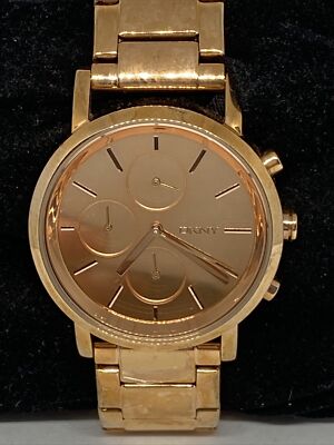 DKNY Lexington NY-8862 Women Stainless Steel Analog Rose Dial Quartz Watch MP693 DKNY Rose Gold Case Casual Wristwatches for sale | eBay main image 4