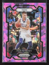 2023-24 Panini Prizm #282 Filip Petrusev Prizms Pink Ice Philadelphia 76ers (C)