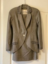 Christian Dior Jacket Skirt Suit Jacket Set size FR 38 US 4/6 worsted wool /silk