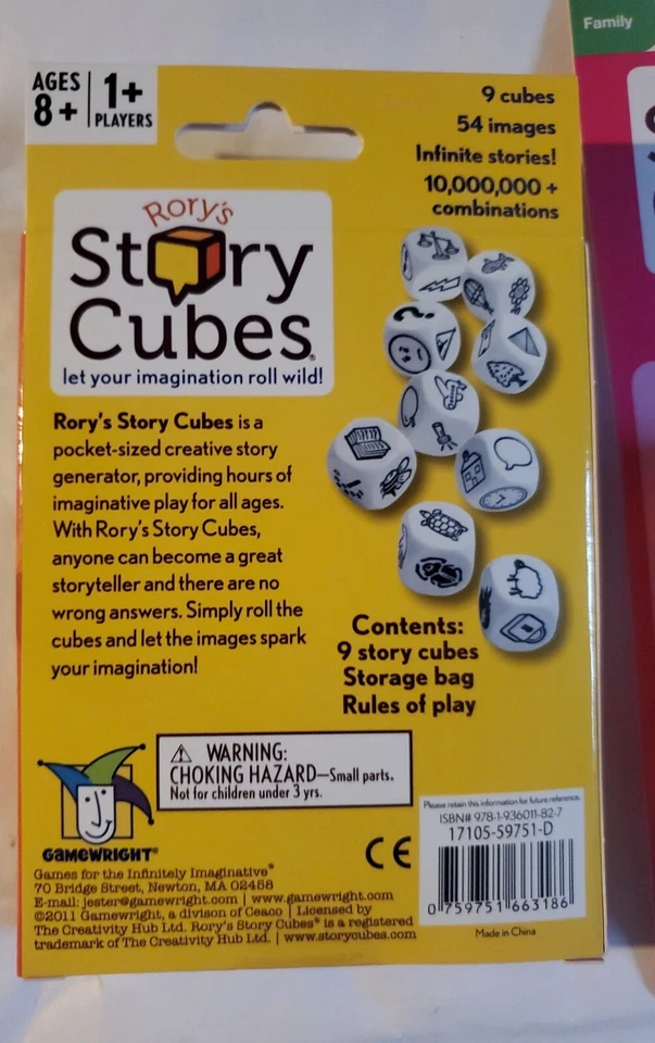 New Rory’s Story Cubes Original + Fantasia - 9 Cubes, 54 Images w/ Storage Bag - Image 3 of 4