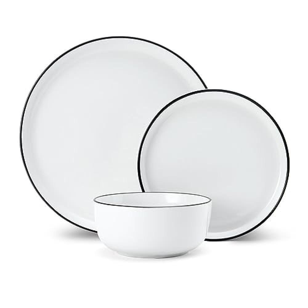 (TG. Taglia unica) Mikasa Limestone Set da pranzo in piatti 12pc, servizio da ta