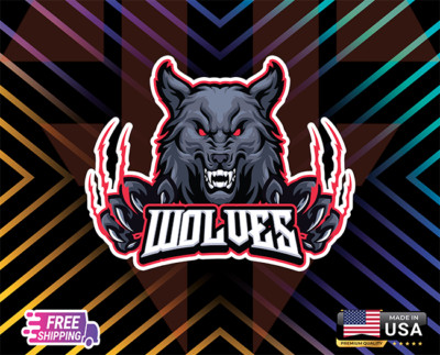 WOLVES FURY ANIMA STICKER. CAR, WINDOWN,LAPTOP,ETC LAMINATED 6YEARS ...