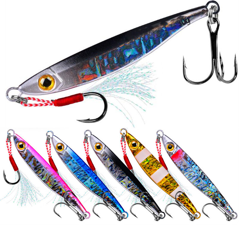 best saltwater lures for night fishing 5PCS Metal Jigs Spoon Fishing Lures Glow Sinking Bait Luminous Night  Saltwater