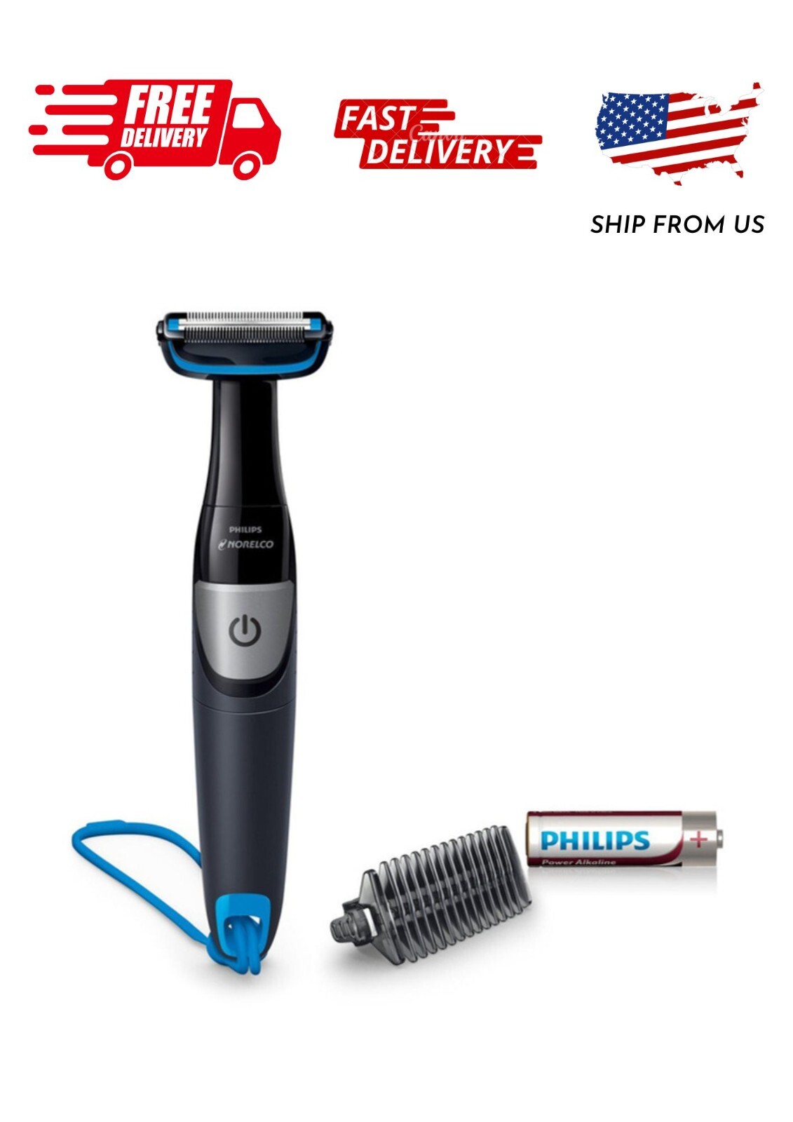 Philips Norelco Bodygroom Series 1100, BG1026/60, Showerproof Body Hair Tri...