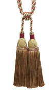 DéCopro Doppel Quasten Zugband, Farbe #4770 - Kirsche Grove Beige [ Set Mit 4]