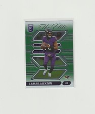 2024 Panini Donruss Elite Lamar Jackson #10 The Elite Green Parallel Ravens