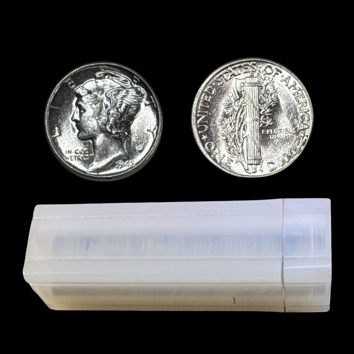 Mercury Dime Roll of 50 Coins Choice Uncirculated 90% Silver