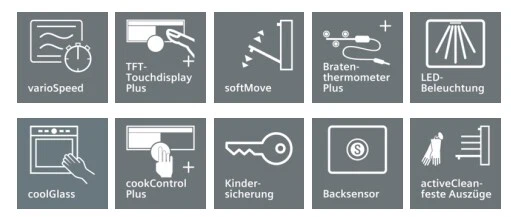 Siemens CB974GKB1 Kompakt-Backofen Schwarz 11 Beheizungsarten HomeConnect ActivC - Bild 3 von 4
