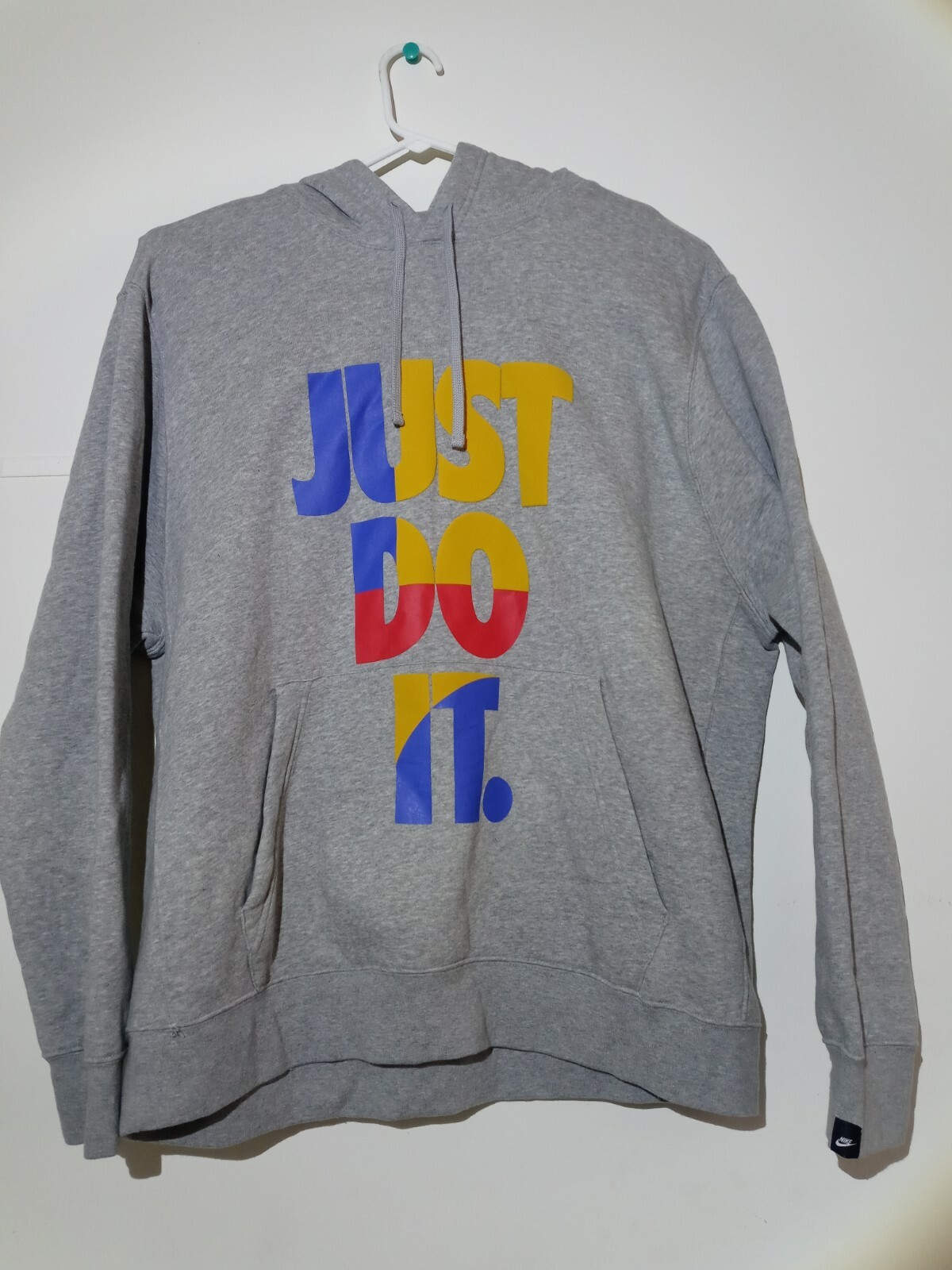 Nike Hoodie Just Do It Mens Grey With 