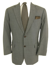 Brooks Brothers Mens Wool Stretch Solid Gray Blazer Jacket Sport Coat 42 R