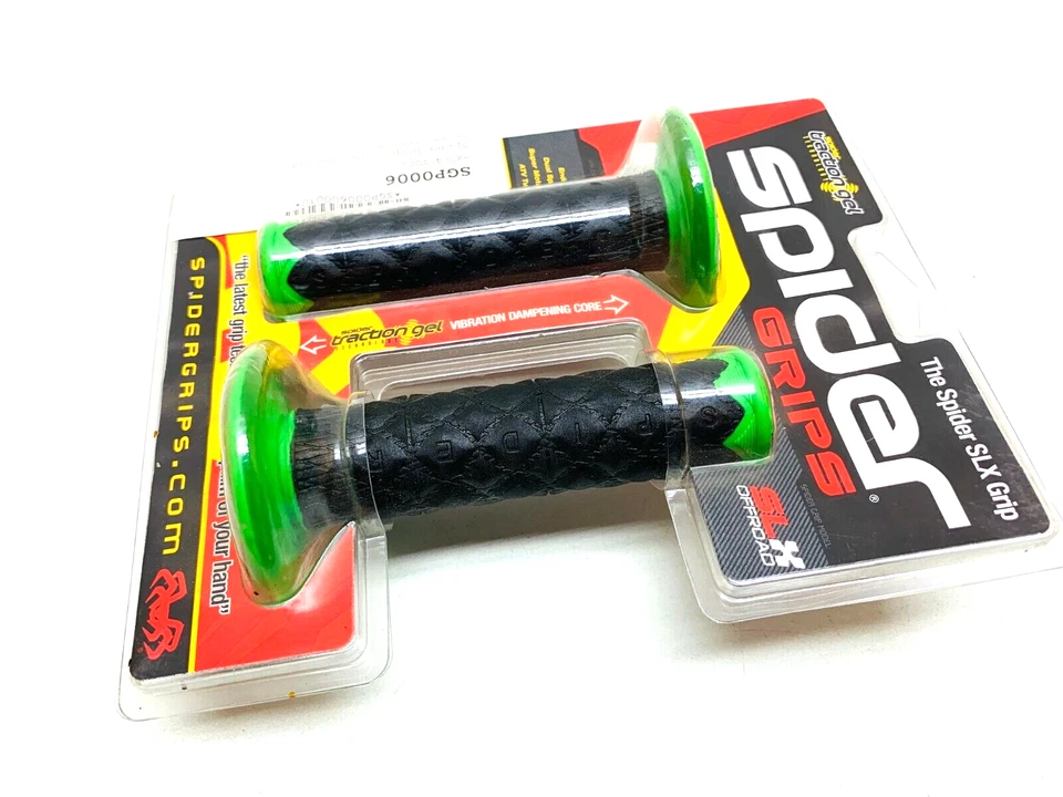 Empuñaduras todoterreno Kawasaki Honda Suzuki Yamaha Spider SLX verde/negro NUEVO Foto 2 de 4