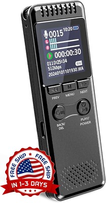 Grabadora De Voz Digital De 126GB Con Capacidad De Grabación De 8000 Horas NUEVO