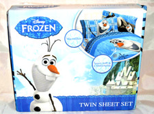 Disney Frozen Microfiber Twin Sheet Set 3 piece set Blue New