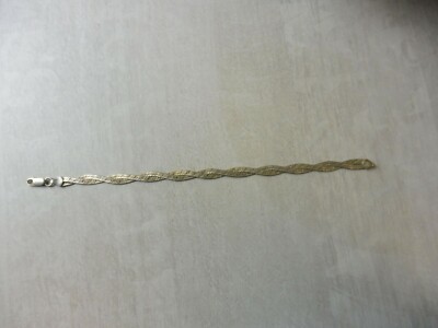 Bracelet Maille Tressée 3 fils Argent Massif 925/000 Rhodié