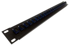 24 Port SC Fiber Patch Panel Singlemode Blue Couplers  Loaded 1u 19"