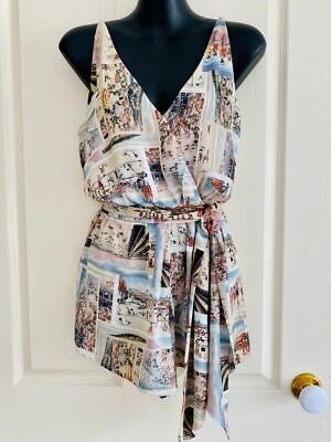 White Jumpsuit Sheike SHEIKE POSTCARDS PLAYSUIT JUMPSUIT ROMPER