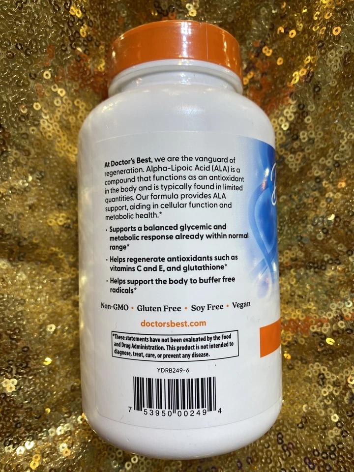 Doctors Best ácido alfa lipoico 600 mg 180 cápsulas vegetales caducidad 07/2026 Foto 3 de 4