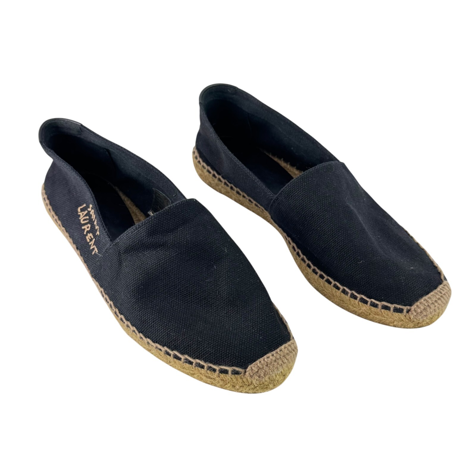 SAINT LAURENT espadrillas ricamate tela nera donna 39EU 8 5 US