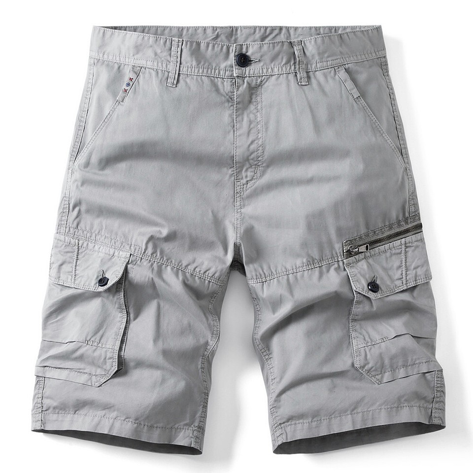 FASLOLSDP Cargo Shorts Herren – Elastische Kurze Hose Mit Vielen Taschen, Sommer 2024