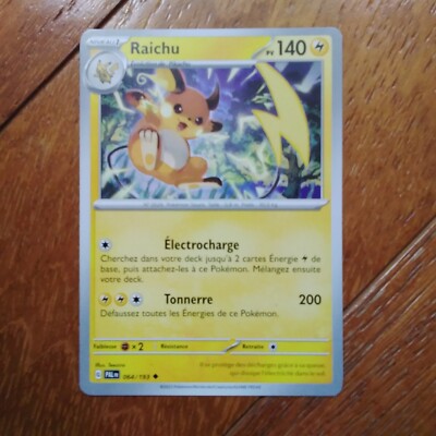 Carte Pokémon Raichu 064/193 Reverse - Coffret Myboost Écarlate & Violet Évolutions Paldea - Lot De 10 Cartes FR