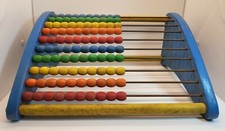 PLAYSKOOL VINTAGE ABACUS Colorful Wood Bead Frame MATH TEACHER GIFT Decor Toy