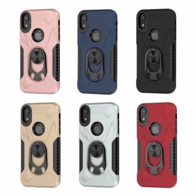 Back case for iPhone 7 7 plus 8 8 plus X XR 11 Pro carbon fiber ring magnetic