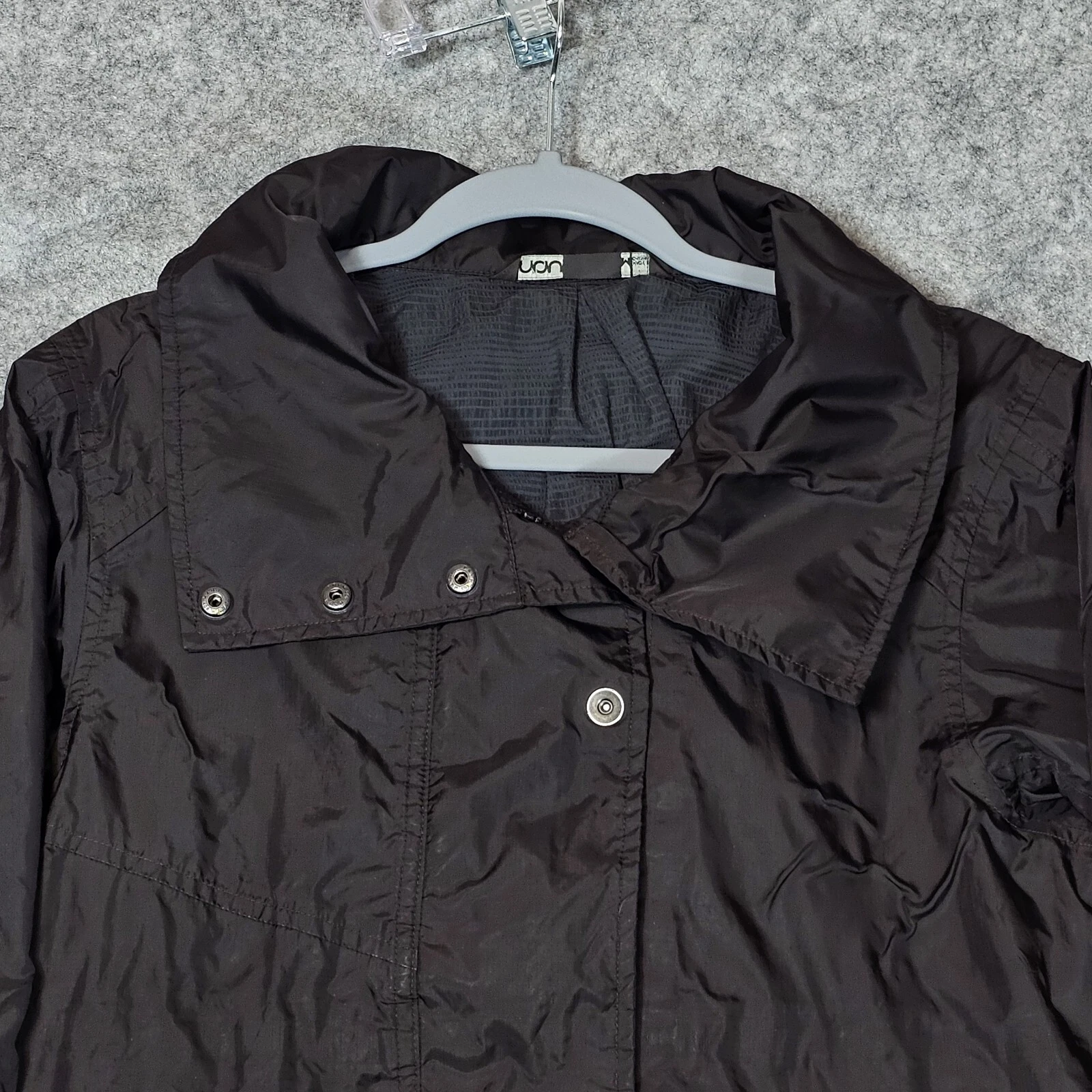 nau oslo hooded lined windbreaker raincoat zip snap jacket