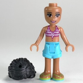 LEGO Kate Minifigure 41000 Water Scooter Fun Friends Striped Bikini Top Shorts 