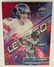 2024 Topps Chrome Composite Eli Manning LET’S GO RED Refractor /5, 1:6,640 Packs