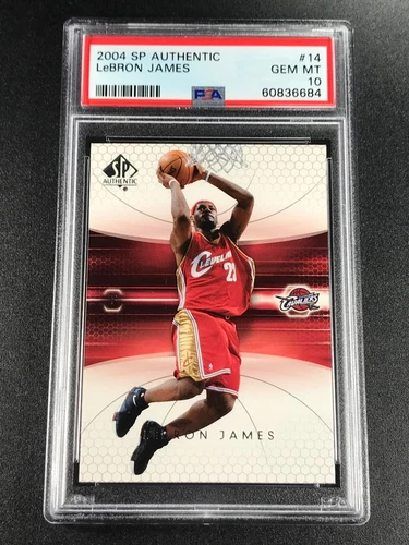 LEBRON JAMES 2004 UPPER DECK SP AUTHENTIC #14 SECOND YEAR CARD PSA 10 GEM NBA