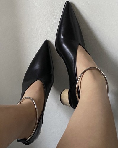 Jil Sander Leather Pumps Size 37.5 NWT 