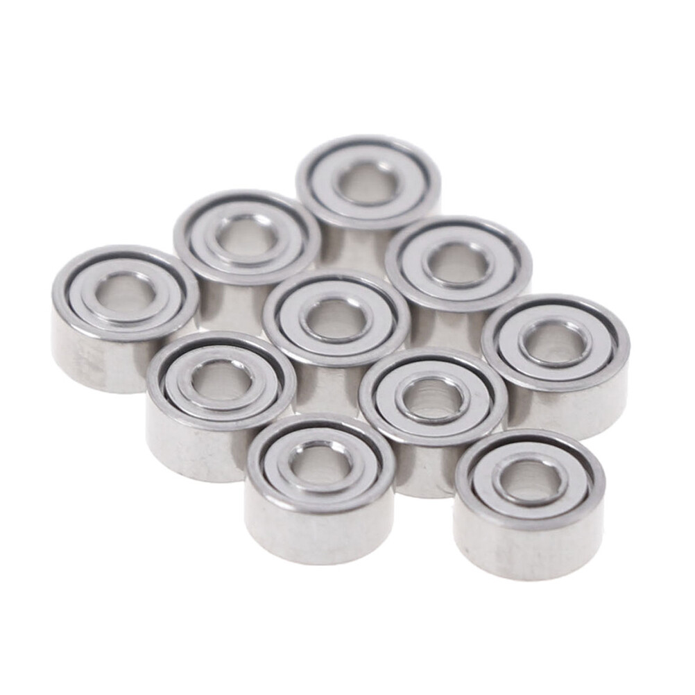 ACROPIX 693zz Double Metal Shield Ball Bearings - 3x8x4mm, Silver, Pack Of 10, Single Row Deep Groove, Bearing Steel - View #6