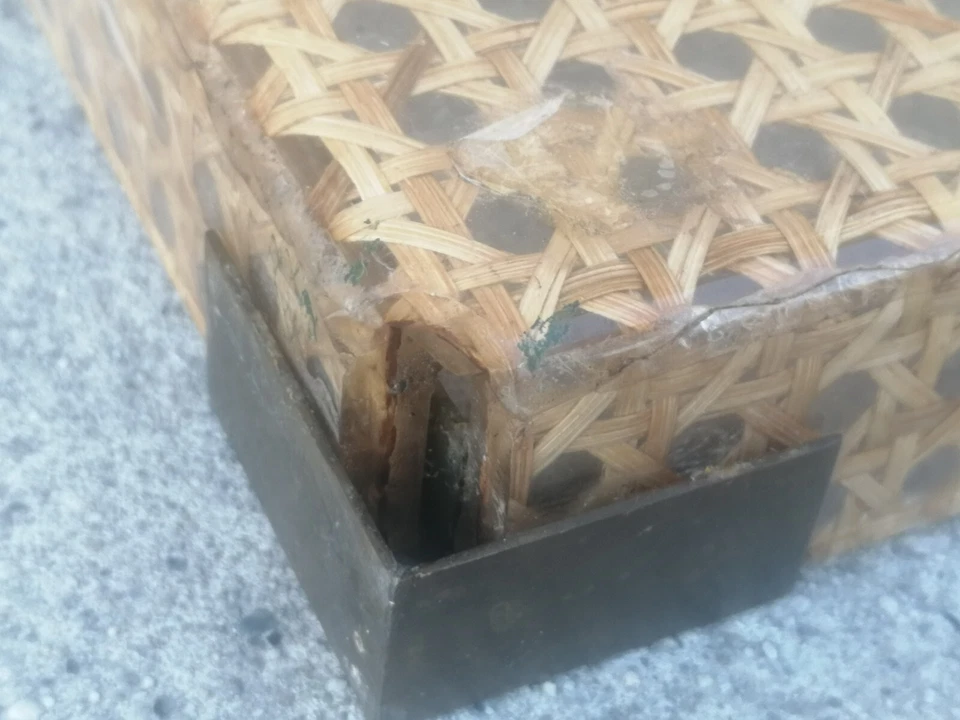 Table basse plateau cannage Plexiglas gabriella crespi ? Christian dior ? Tray - Photo 2/4