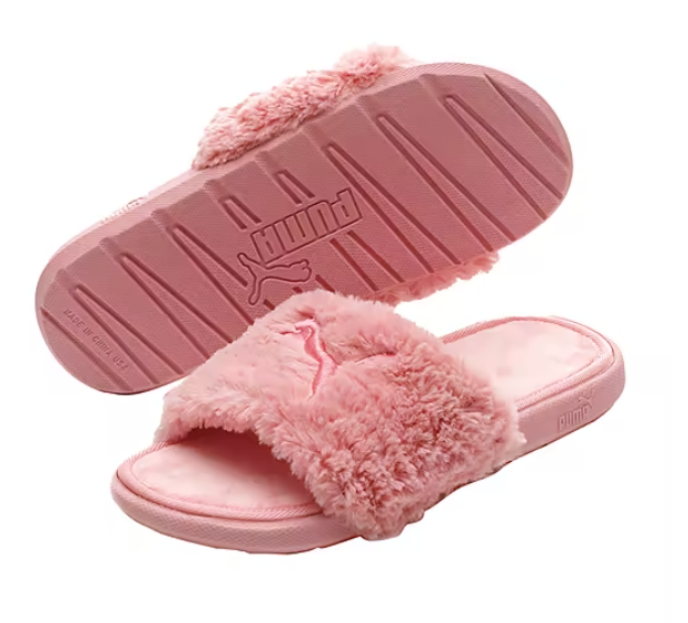 Puma Big Girls Cool Cat Fluffy Slide Sandals