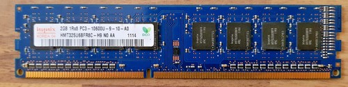 Barrette RAM 2Go DDR3 Hynix PC3-10600U 1333MHz - Format DIMM, Occasion Bon état